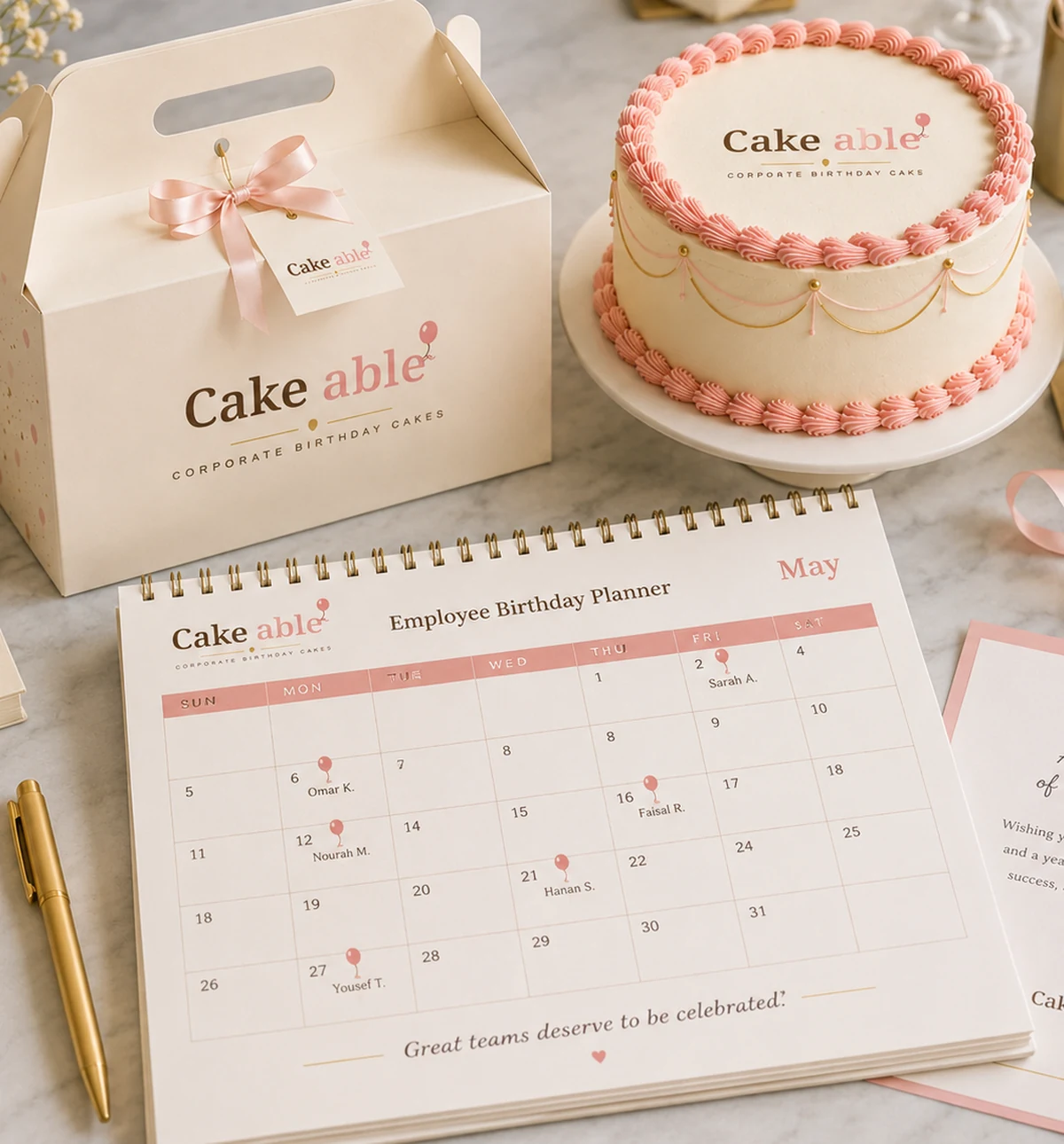 Birthday calendar and Cake-able cake